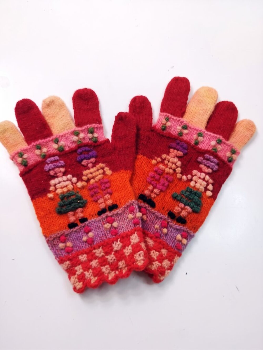 Hand-Knitted Andean Alpaca Wool Gloves from Cusco – Warm Winter Gloves